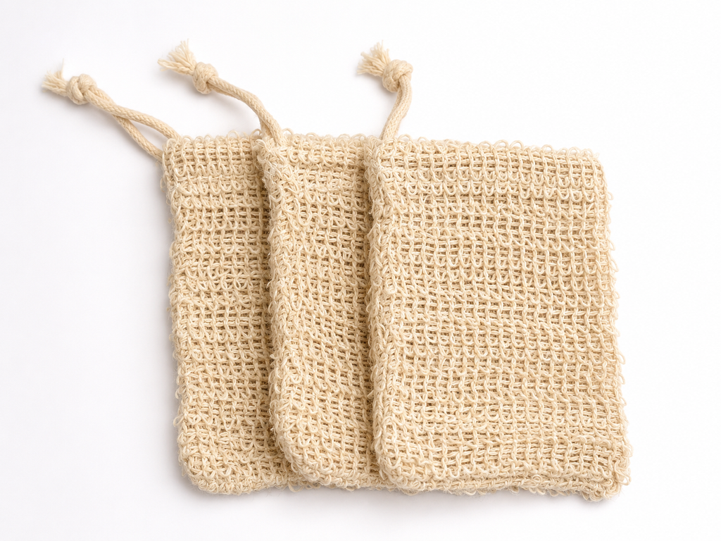 Bolsa de jabón de sisal natural