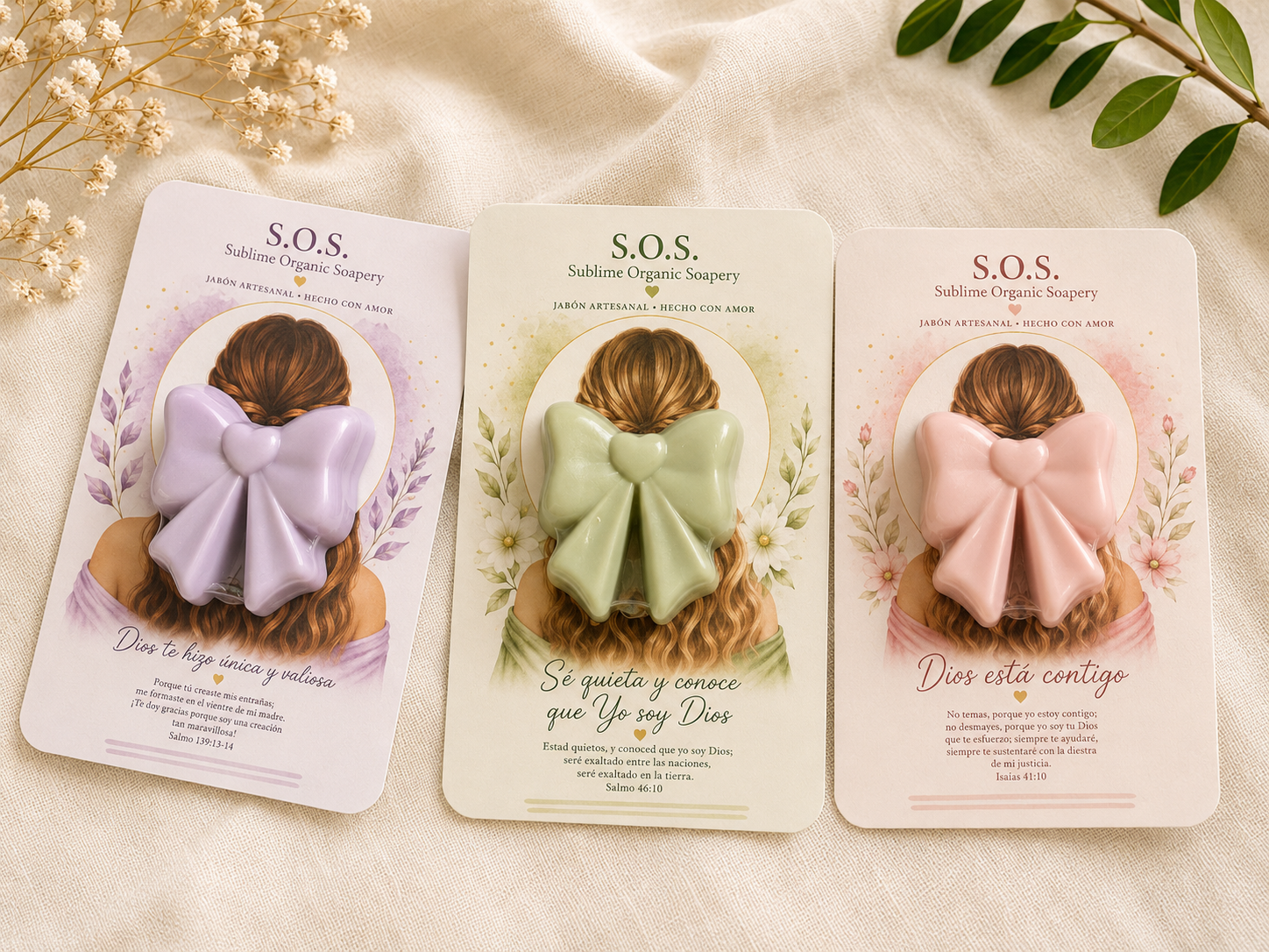 Faith-Inspired Bow Soap Cards